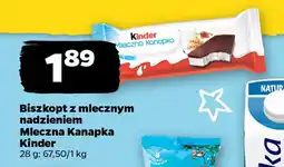 Netto Biszkopt z mlecznym nadzieniem Mleczna Kanapka Kinder oferta