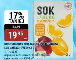 bi1 Sok tłoczony NFC jabłko-pomarańcza lub jabłko-cytryna oferta