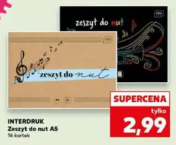 Kaufland INTERDRUK Zeszyt do nut A5 oferta