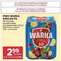 Stokrotka Market Piwo Warka Radler 0% oferta