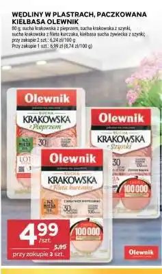 Stokrotka Market Wędliny w plastrach, paczkowana kiełbasa Olewnik oferta