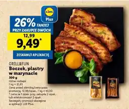 Lidl GRILL&FUN Boczek, plastry w marynacie oferta
