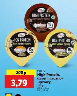 Lidl PILOS High Protein, deser mleczno-ryżowy oferta