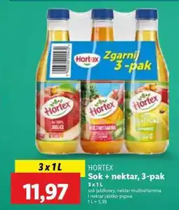 Lidl Hortex Sok + nektar, 3-pak oferta