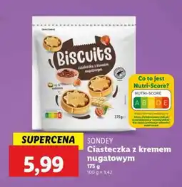 Lidl Sondey Ciasteczka z kremem nugatowym oferta