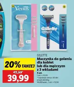 Lidl GILETTE Maszynka do golenia dla kobiet lub dla mężczyzn z 3 wkładami oferta
