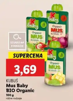 Lidl Kubuś Mus Baby BIO Organic oferta