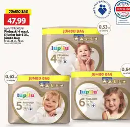 Lidl lupilu PREMIUM Pieluszki 4 maxi, 5 junior lub 6 XL, jumbo bag oferta