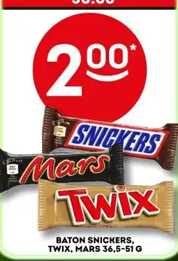 Żabka Baton Snickers, Twix, Mars 36,5-51 g oferta