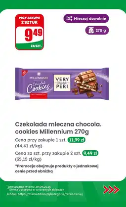 Dino Czekolada mleczna Millennium Chocolate Cookies oferta