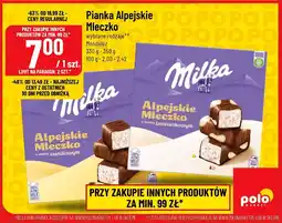 Polomarket Pianka Alpejskie Mleczko o smaku waniliowym i śmietankowym Milka oferta