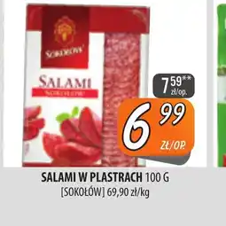 Społem Szczecin Salami w plastrach Sokołów oferta