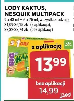 Stokrotka Lody Kaktus, Nesquik multipack Nestle oferta