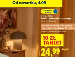 Lidl Pościel z mikrowłókna satynowego Livarno home oferta