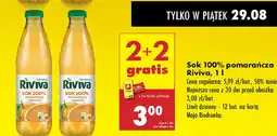 Biedronka Sok 100% pomarańcza Riviva oferta