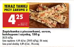Biedronka Zapiekanka z pieczarkami, serem, ketchupem i szynką oferta