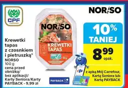 Carrefour Market Krewetki tapas z czosnkiem i pietruszką Nor/So oferta