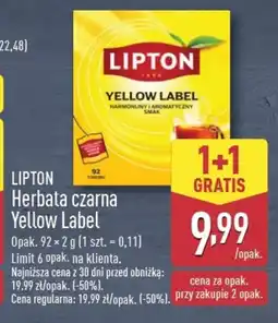ALDI Herbata czarna Lipton Yellow Label oferta