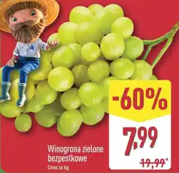 ALDI Winogrona zielone bezpestkowe oferta