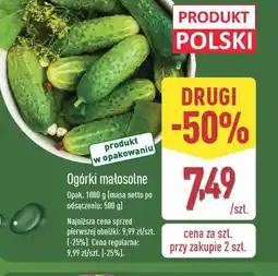 ALDI Ogórki małosolne oferta