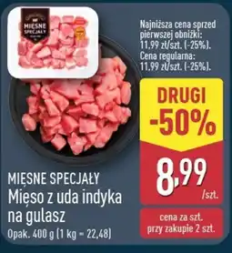 ALDI Mięso z uda indyka na gulasz oferta