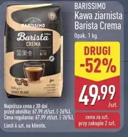 ALDI Kawa ziarnista Barissimo Barista Crema oferta