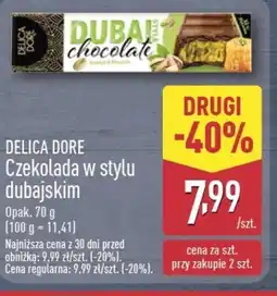 ALDI Czekolada w stylu dubajskim Delica Dore oferta