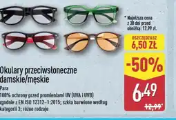 ALDI Okulary przeciwsłoneczne damskie/męskie oferta