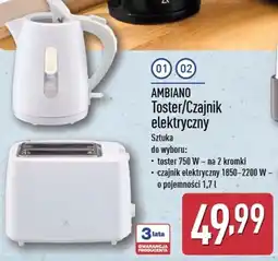 ALDI Toster/Czaajnik elektryczny Ambiano oferta