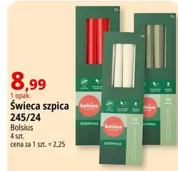 E.Leclerc Świeca szpica 245/24 zielona Bolsius oferta