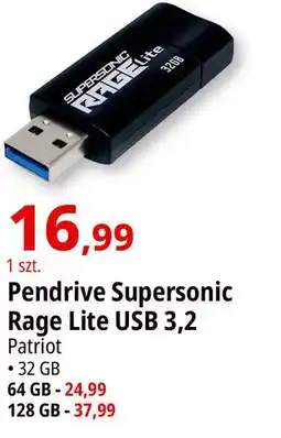 E.Leclerc Pendrive supersonic rage xt 128gb usb 3.0 Patriot oferta