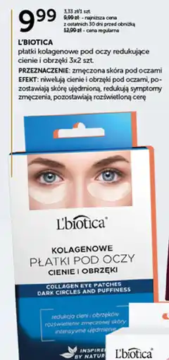 Ziko Dermo Płatki kolagenowe pod oczy L'Biotica oferta