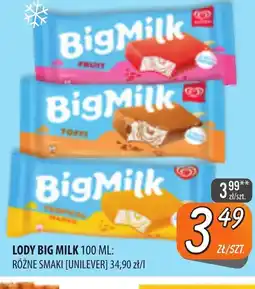 Społem Szczecin Lody Big Milk oferta