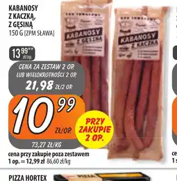 Społem Szczecin Kabanosy z kaczki, z gęsiną oferta
