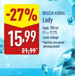 ALDI Lody Bracia Koral, różne rodzaje oferta
