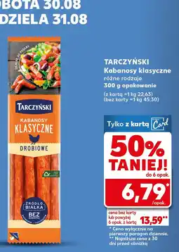 Kaufland Kabanosy klasyczne drobiowe Tarczyński oferta