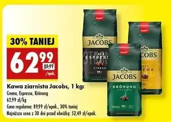 Biedronka Kawa ziarnista Jacobs 1 kg oferta