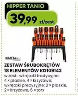 Hipper.pl Zestaw śrubokrętów 18 elementów KD109142 oferta