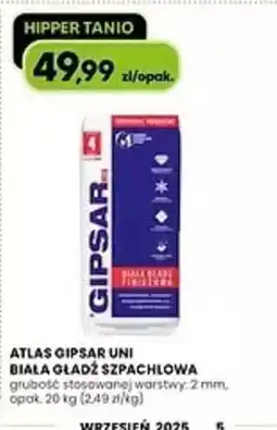 Hipper.pl Atlas Gipsar Uni Biała Gładź Szpachlowa oferta