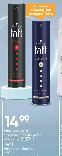 SuperPharm Taft lakiery do włosów oferta