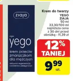 Carrefour Market Krem do twarzy Yego Ziaja oferta