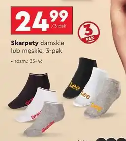 Biedronka Skarpety damskie lub męskie 3 pak oferta
