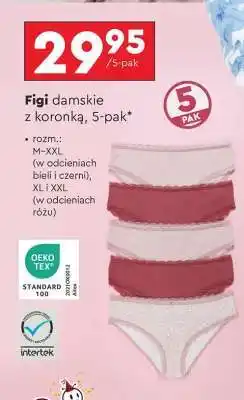 Biedronka Figi damskie z koronką, 5-pak oferta
