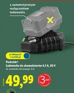 Lidl Parkside Ładowarka do akumulatorów 4,5 A, 20 V oferta