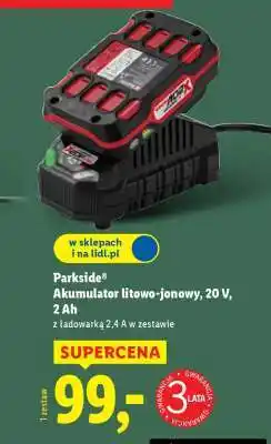 Lidl Parkside Akumulator litowo-jonowy, 20 V, 2 Ah oferta