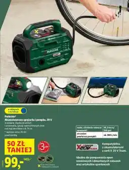 Lidl Parkside Akumulatorowa sprężarka i pompka, 20 V oferta