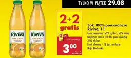 Biedronka Sok 100% pomarańcza Riviva, 1 l oferta