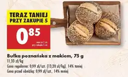 Biedronka Bułka poznańska z makiem, 75 g oferta