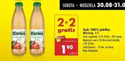 Biedronka Sok 100% jabłko Riviva, 1 l oferta