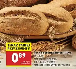 Biedronka bułka poranna fitness , 80 g oferta